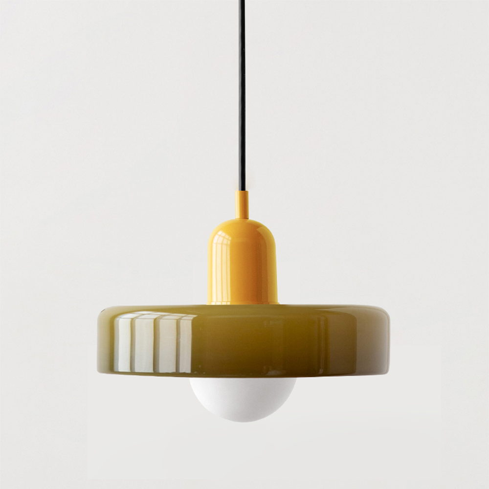GleaMore – Bauhaus Hanglamp in Stijlvol Gekleurd Glas