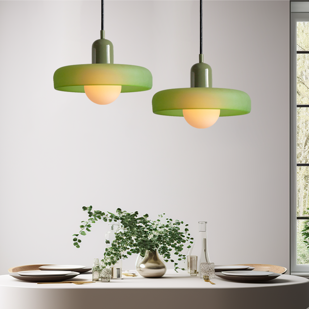 GleaMore – Bauhaus Hanglamp in Stijlvol Gekleurd Glas