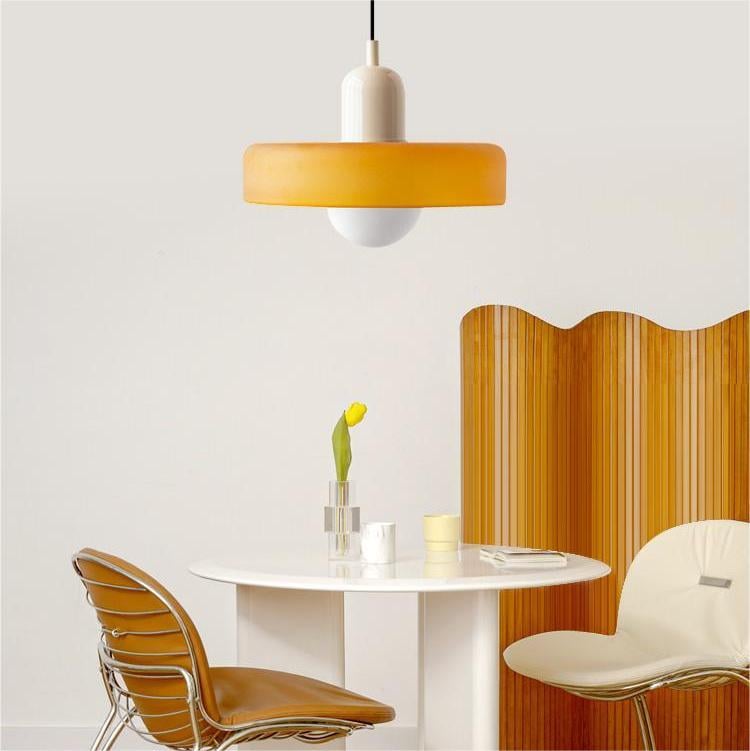 GleaMore – Bauhaus Hanglamp in Stijlvol Gekleurd Glas