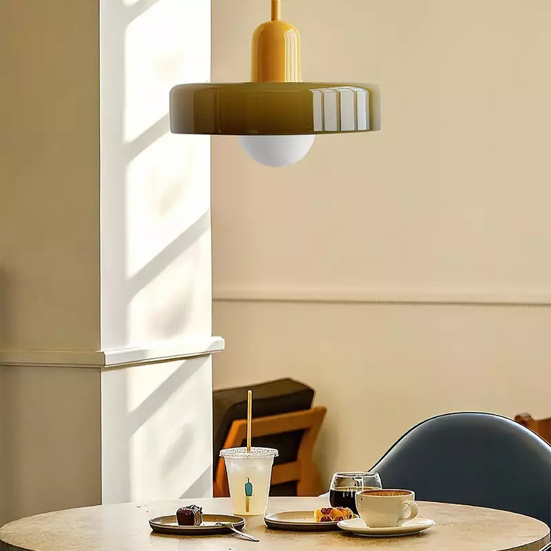GleaMore – Bauhaus Hanglamp in Stijlvol Gekleurd Glas