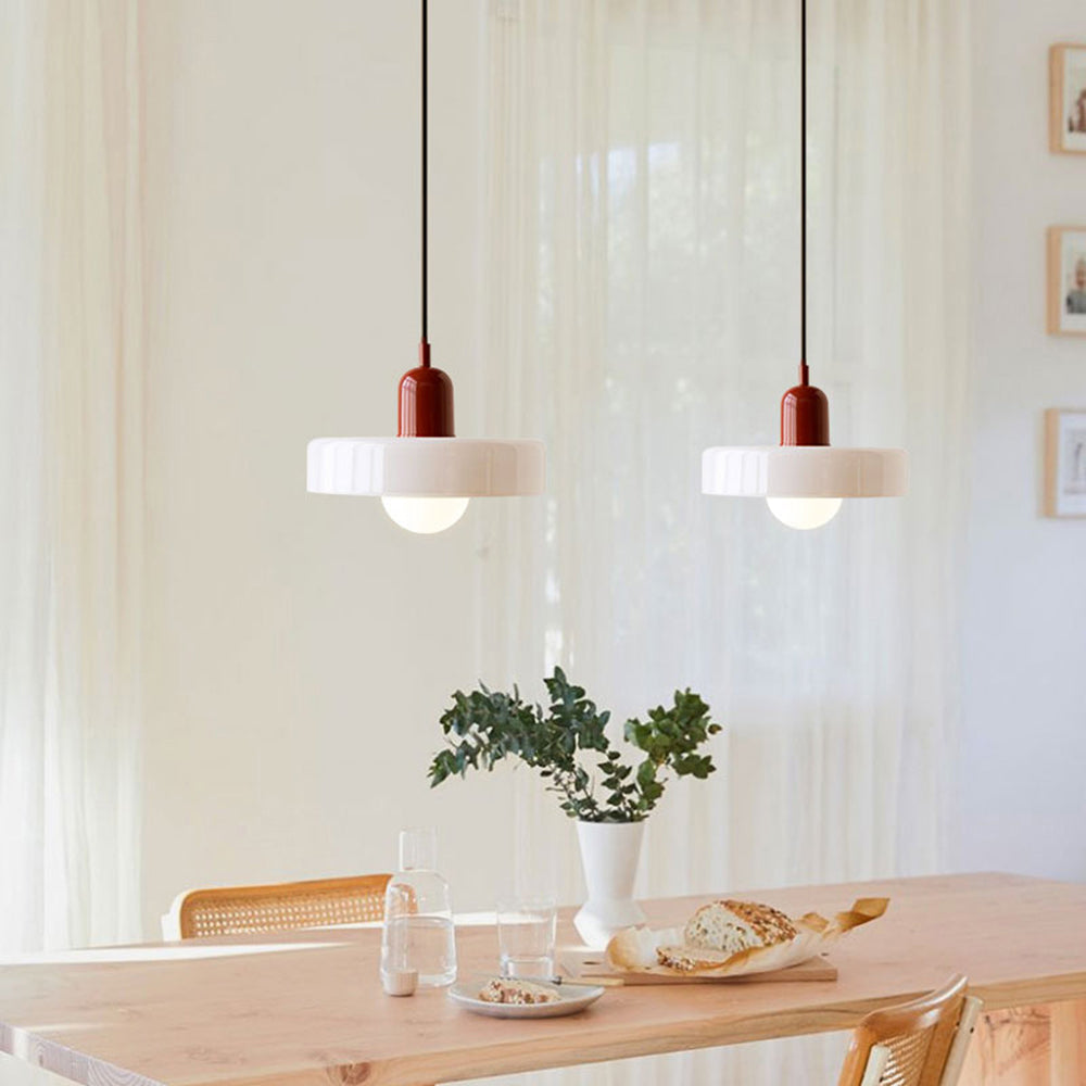 GleaMore – Bauhaus Hanglamp in Stijlvol Gekleurd Glas